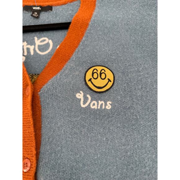 Vans Off The Wall Dusk Downer Checkered Cardigan Sweater Button Woman’s Size XS - Picture 4 of 11